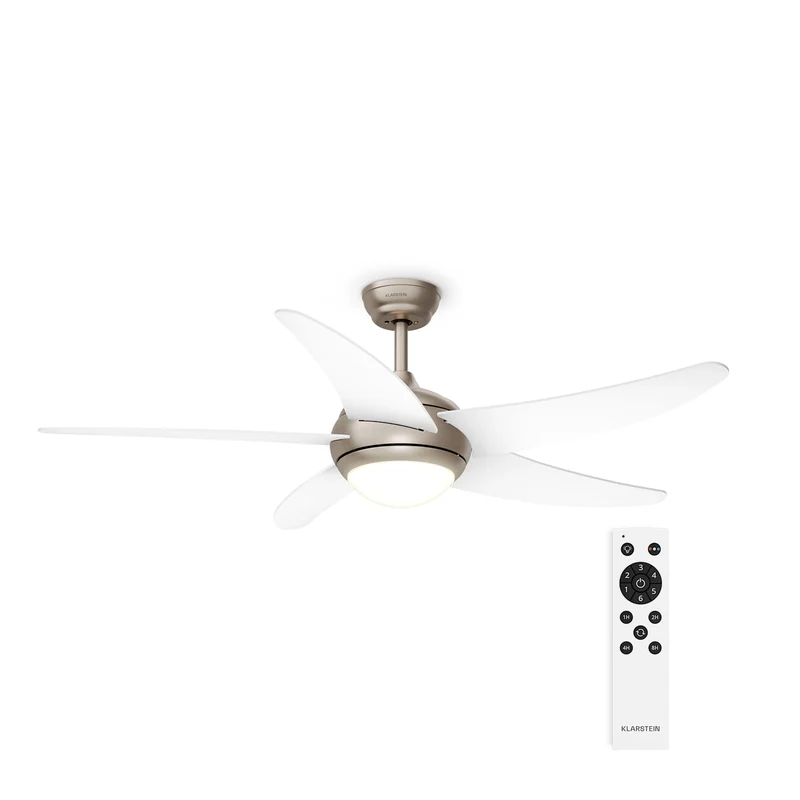 Ventilateur de plafond Bolero avec lumière | 132 cm | 35 W | Fonctionnement silencieux | Bois