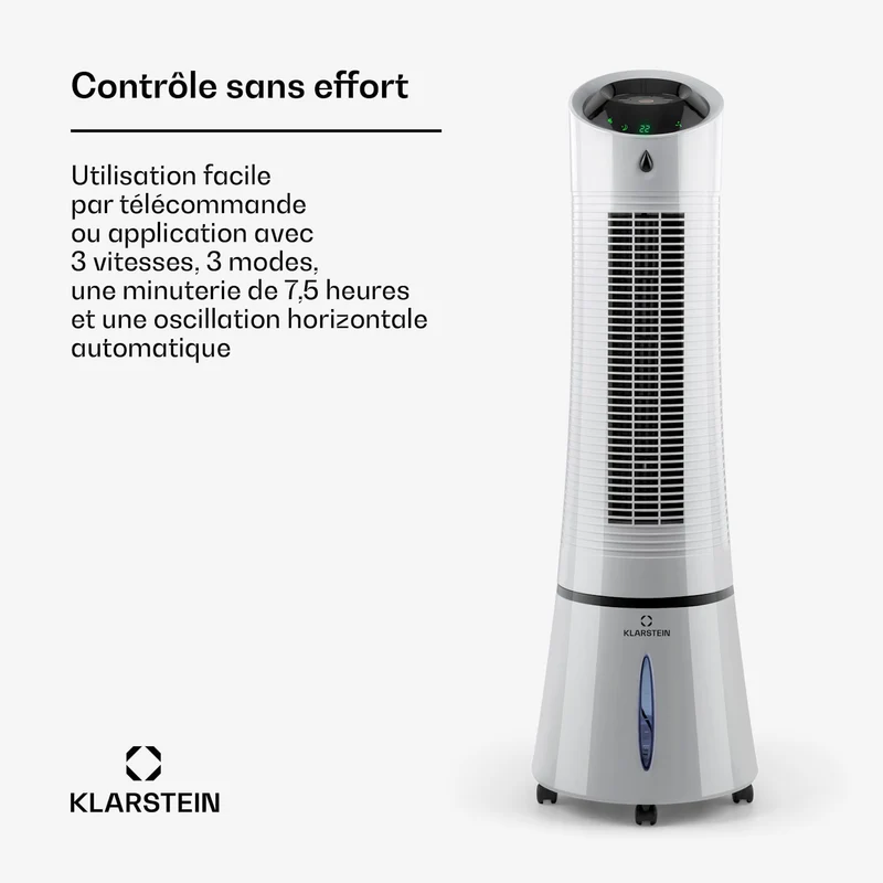 Skyscraper Ice Smart 4-in-1 Refroidisseur d'air & Ventilateur WiFi 180m³/h Télécommande