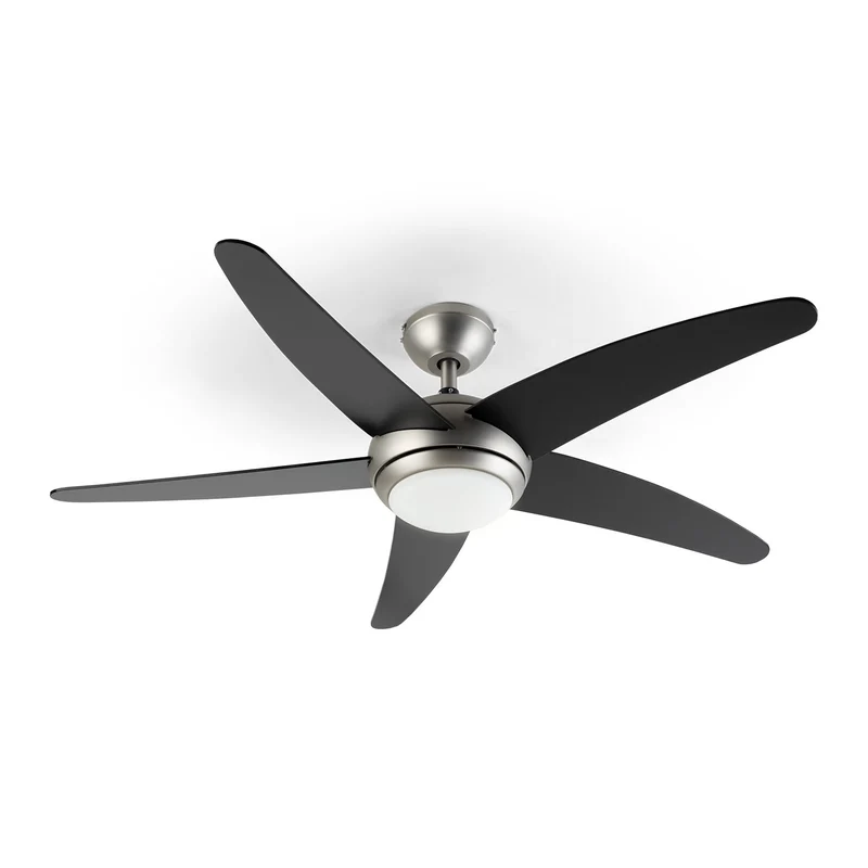 Bolero ventilateur de plafond 134cm éclairage 55W télécommande noir