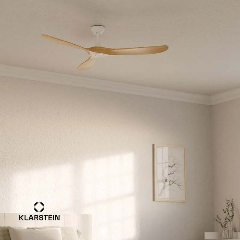 Bahama Breeze Smart Ventilateur de plafond | Pales de rotor en bois massif | Télécommande + contrôle par application