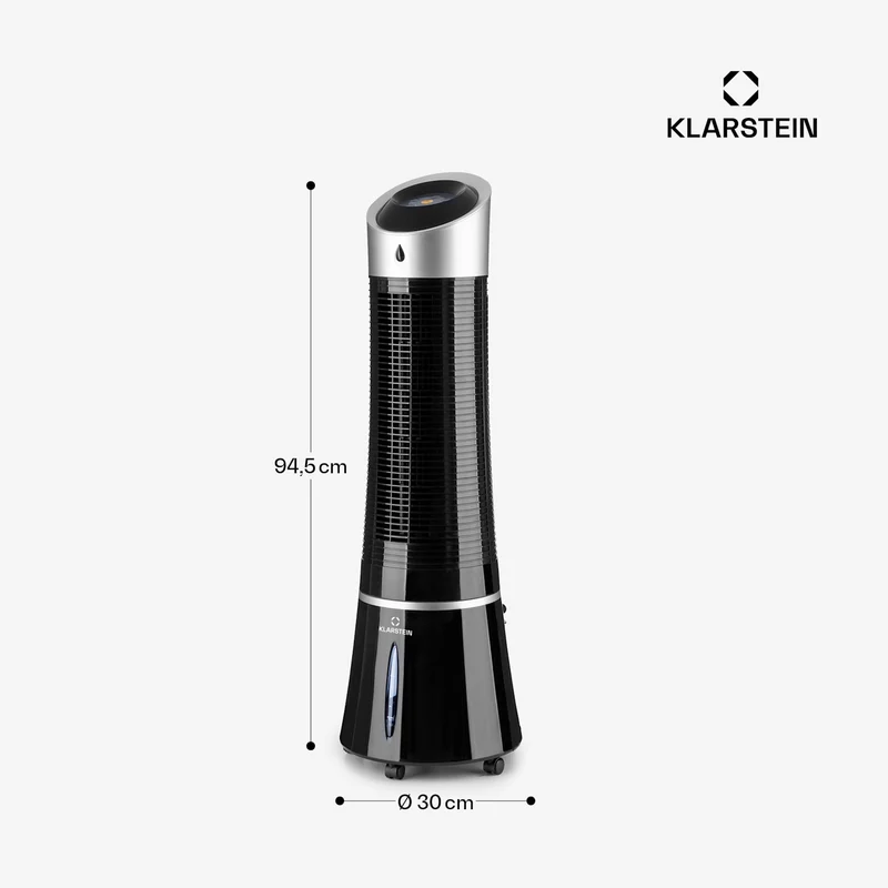 Skyscraper Ice 4-in-1 Rafraîchisseur d'air et Ventilateur 180 m³/h 30 W Oscillation mobile Télécommande