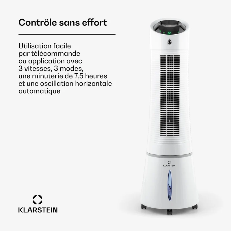 Skyscraper Ice Smart 4-in-1 Refroidisseur d'air & Ventilateur WiFi 180m³/h Télécommande