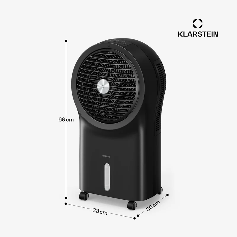 Rafraîchisseur d'air Whirlwind | 320 m³/h | 6 l | 30 m² | 2 packs de refroidissement | 3 modes | 60 W