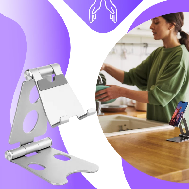 Support pivotant et pliable pour téléphone et tablette