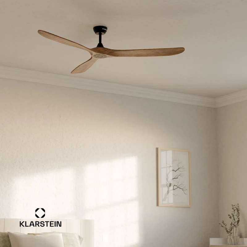 Bahama Breeze Smart Ventilateur de plafond | Pales de rotor en bois massif | Télécommande + contrôle par application