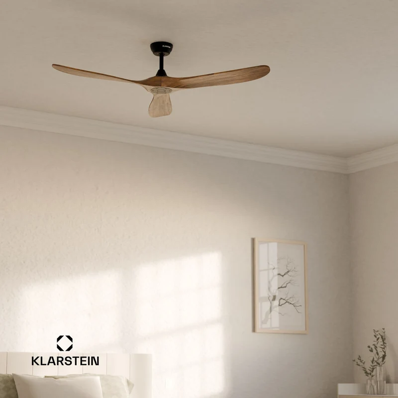 Bahama Breeze Smart Ventilateur de plafond | Pales de rotor en bois massif | Télécommande + contrôle par application