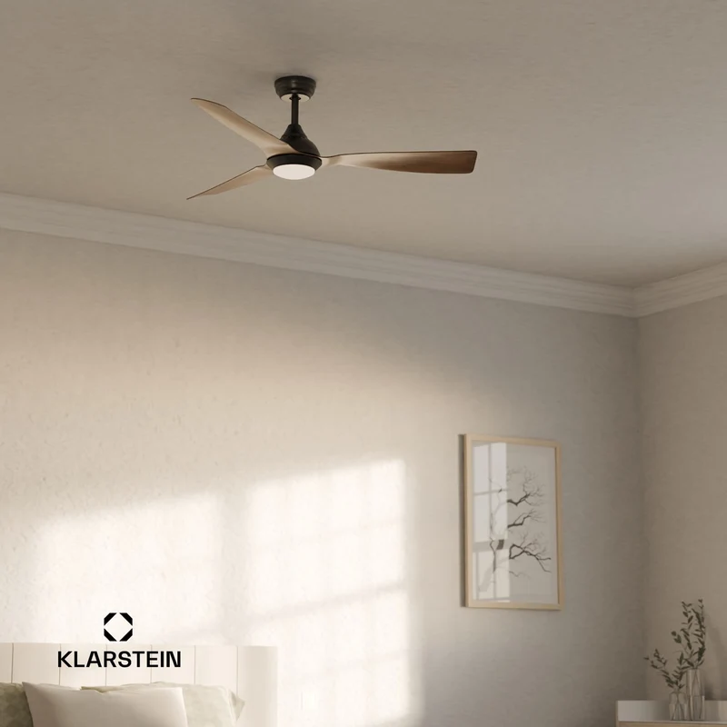 Fiji Flow ventilateur de plafond 2 en 1, 132 cm lampe LED télécommande contrôle par application 2 sens de marche dimmable