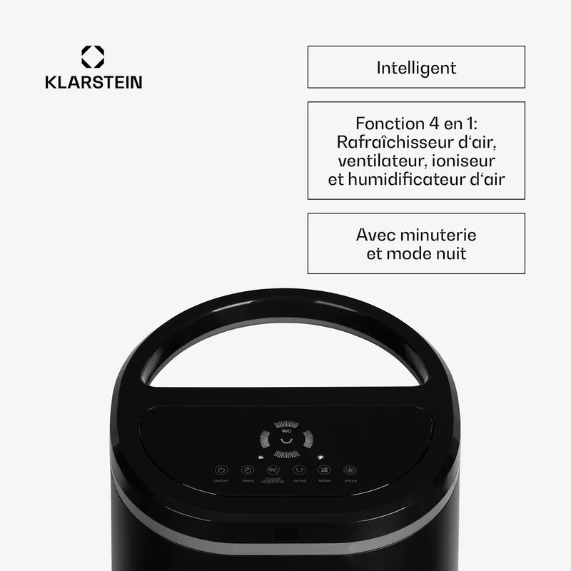 IceWind Plus Smart Smart Refroidisseur d'air 4-en-1 Ventilateur Humidificateur Purificateur d'air Contrôle par application