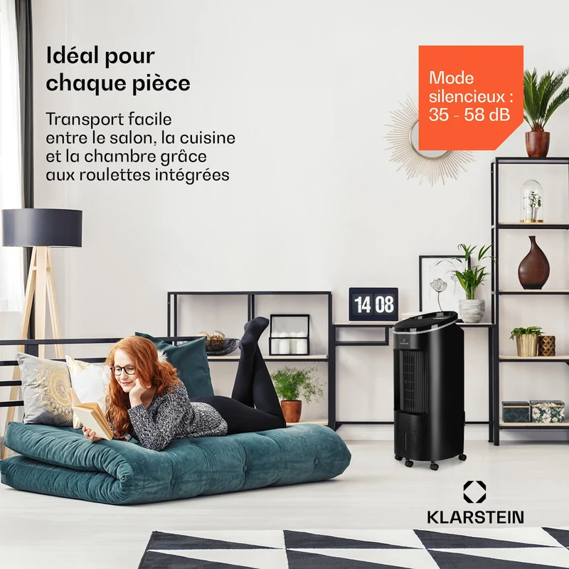 IceWind Plus Smart Smart Refroidisseur d'air 4-en-1 Ventilateur Humidificateur Purificateur d'air Contrôle par application