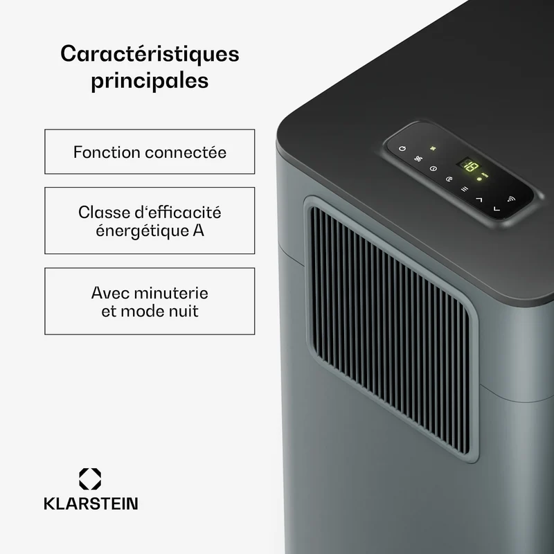 Climatiseur mobile Breeze Box | 11000 BTU | 32 cm | 51 m² | Classe d’efficacité énergétique A