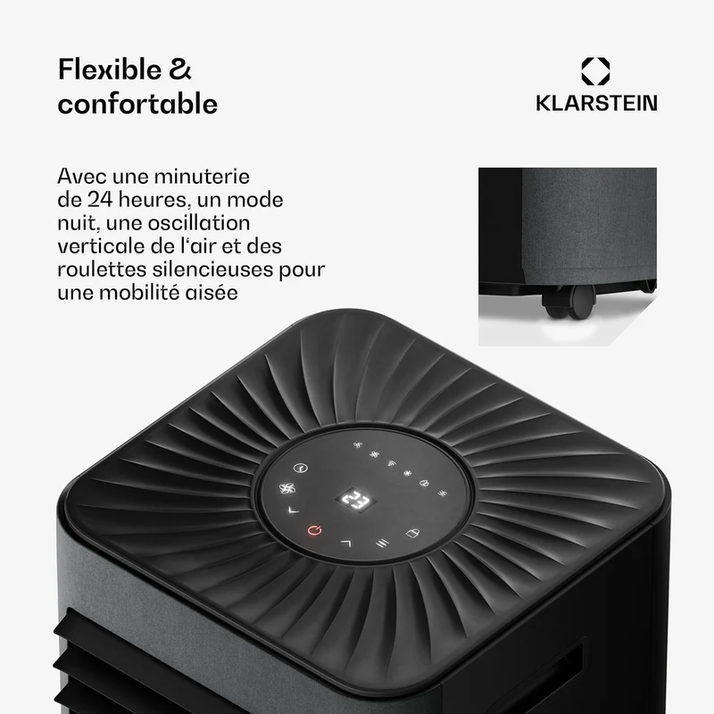 AireLux climatiseur mobile | 9000 BTU | 31 cm | 33 m² | Classe énergétique A