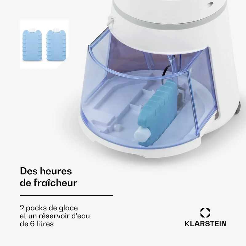 Skyscraper Ice 4-in-1 Rafraîchisseur d'air et Ventilateur 180 m³/h 30 W Oscillation mobile Télécommande