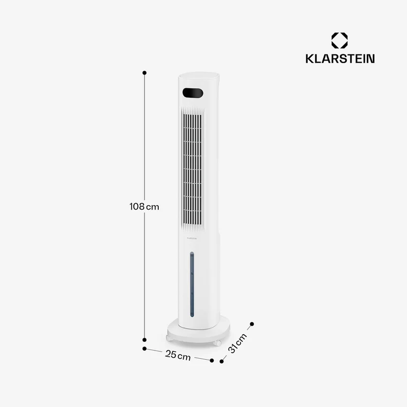 Klarstein Polar Rafraîchisseur d'air à eau connecté | Design pratique, puissance élevée et commande intelligente