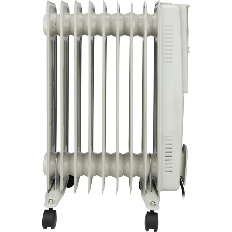 Radiateur bain d'huile Mobioil 1000W à 2500W - 3 niveaux de chauffe - blanc - Voltman