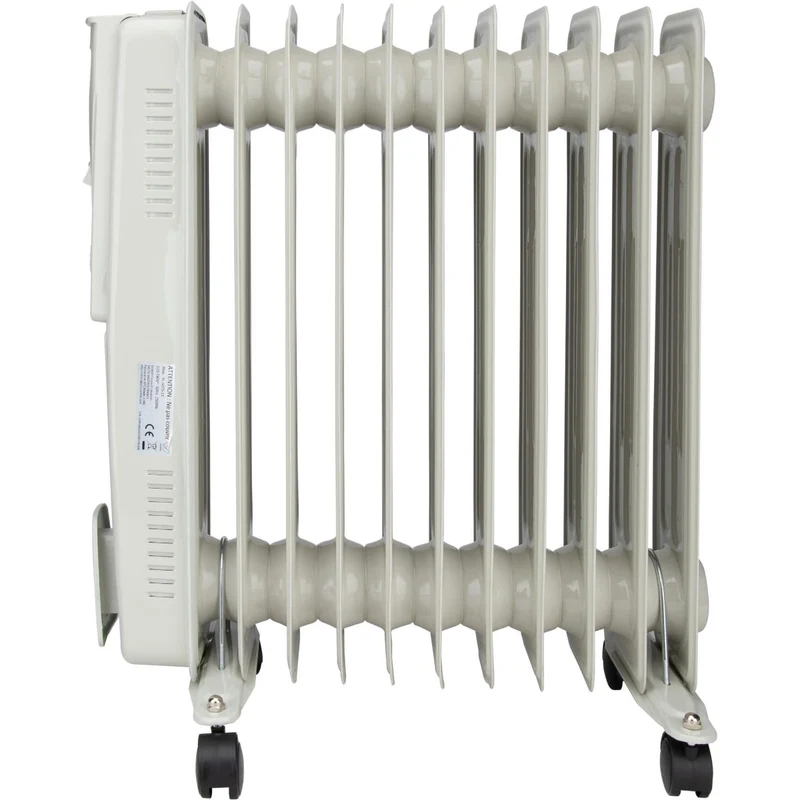 Radiateur bain d'huile Mobioil 1000W à 2500W - 3 niveaux de chauffe - blanc - Voltman