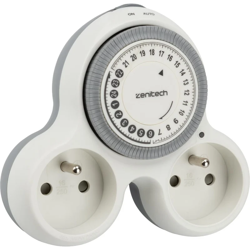 Biplite programmable verticale 2x16A - Blanc - Bolea - Zenitech