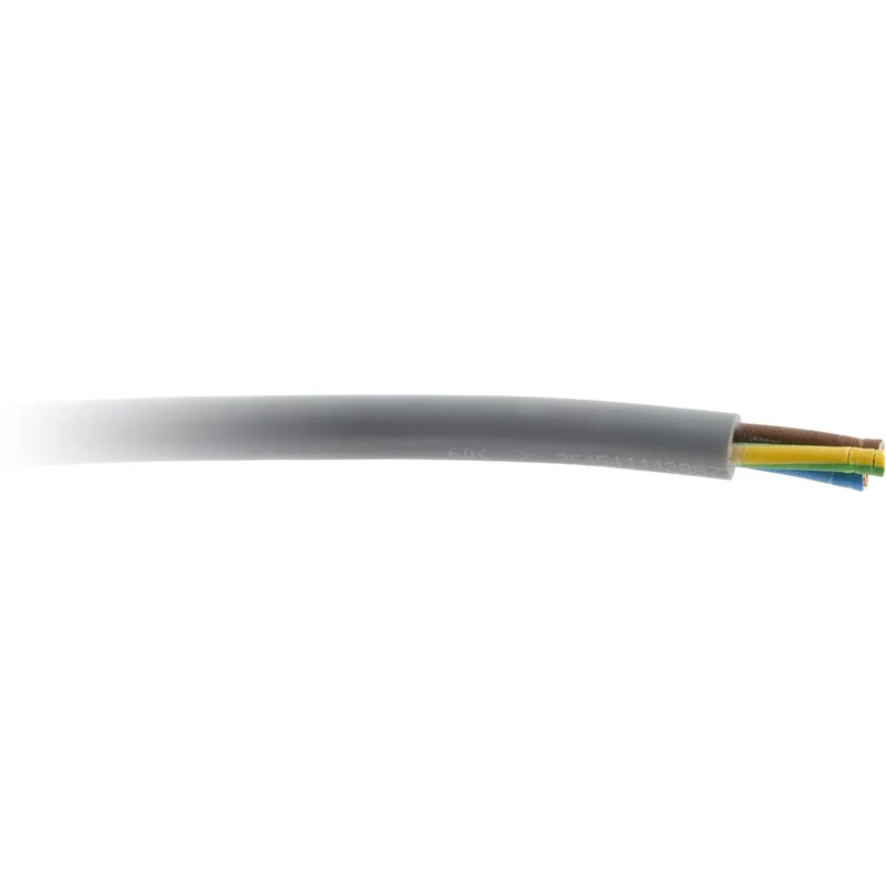 Câble d'alimentation électrique souple H05VV-F 3G2,5 mm² - gris - 60m - Zenitech