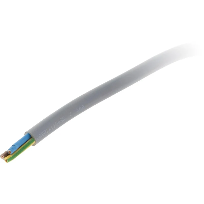Câble d'alimentation électrique souple H05VV-F 3G2,5 mm² - gris - 60m - Zenitech