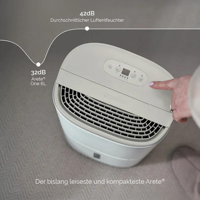 MeacoDry Arete® One 6L Kompakter Luftentfeuchter / Luftreiniger