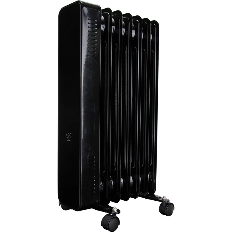 Radiateur bain d'huile CosyOil 1000 à 2000W - façade verre trempé - Voltman