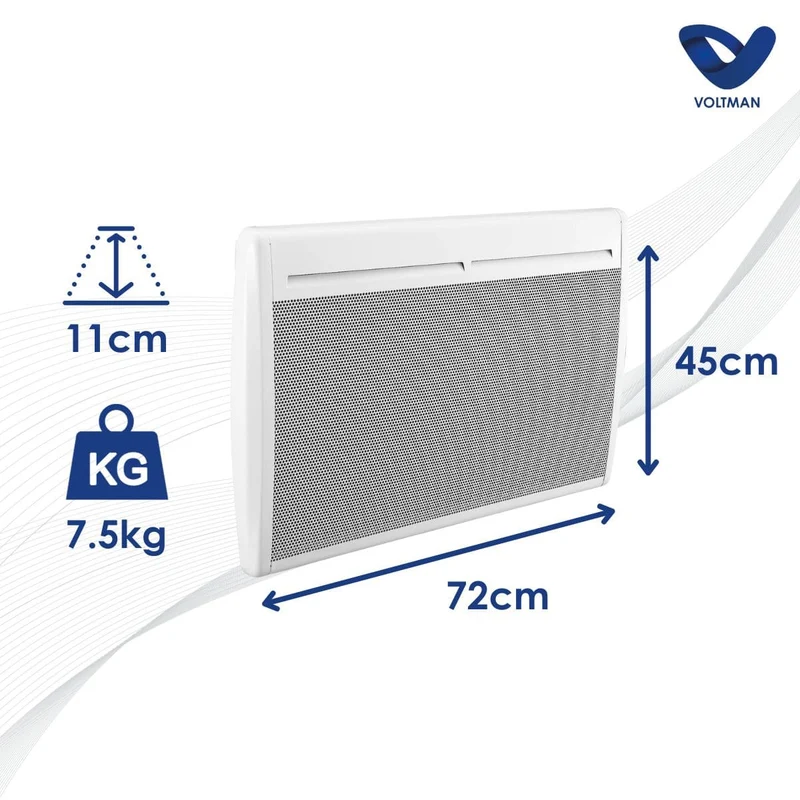 Chauffage électrique panneaux rayonnants 500 à 2000W - Voltman