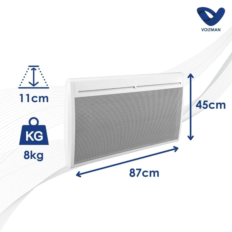 Chauffage électrique panneaux rayonnants 500 à 2000W - Voltman