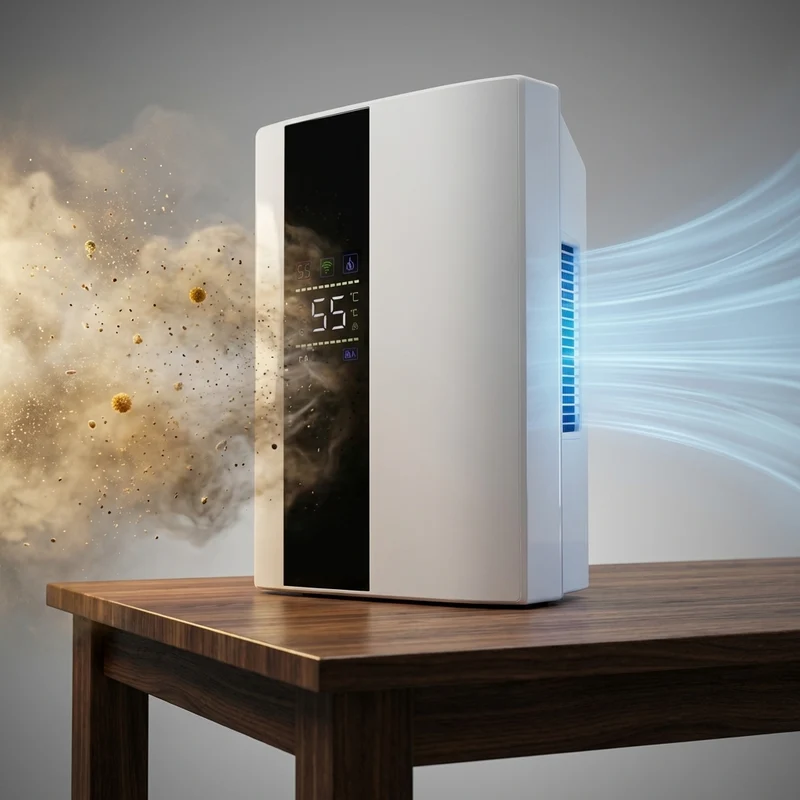 Déshumidificateur et Purificateur d'Air Intelligent 2-en-1 – Silencieux