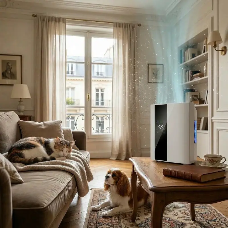 Déshumidificateur et Purificateur d'Air Intelligent 2-en-1 – Silencieux