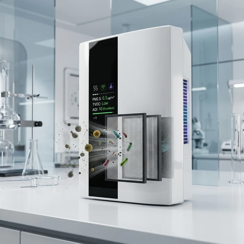 Déshumidificateur et Purificateur d'Air Intelligent 2-en-1 – Silencieux