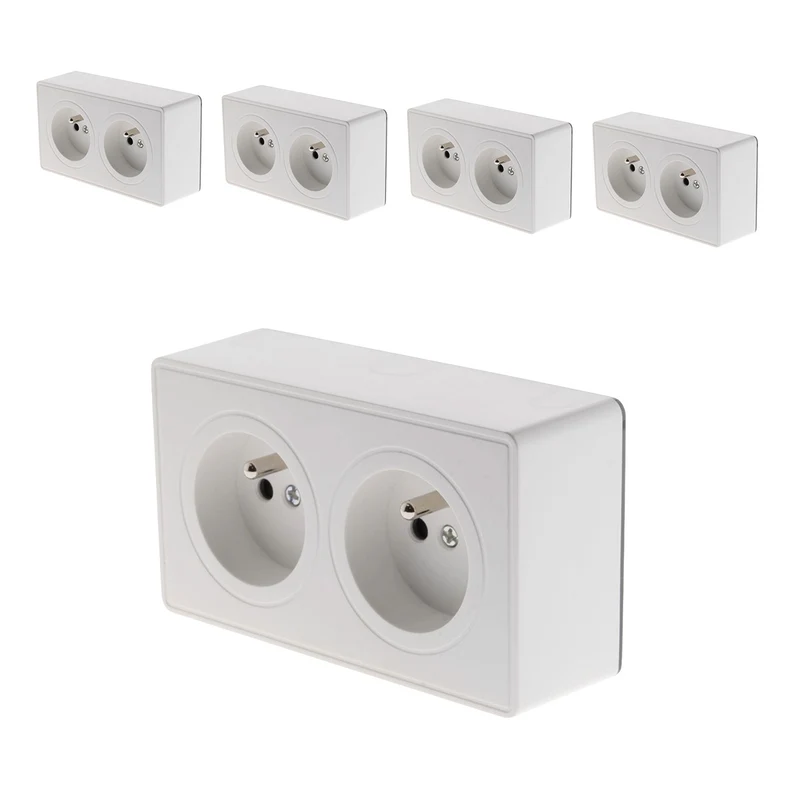 Prise double saillie 2P+T 16A - Vulco - Zenitech