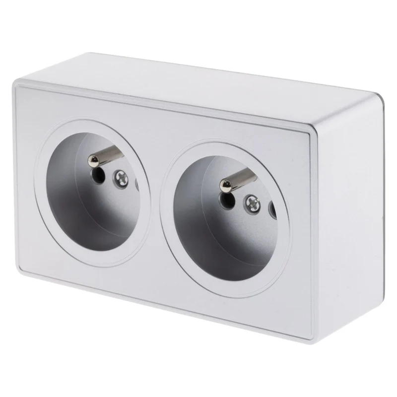 Prise double saillie 2P+T 16A - Vulco - Zenitech