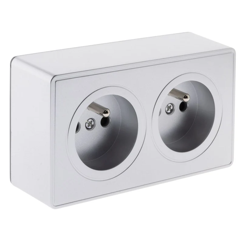 Prise double saillie 2P+T 16A - Vulco - Zenitech