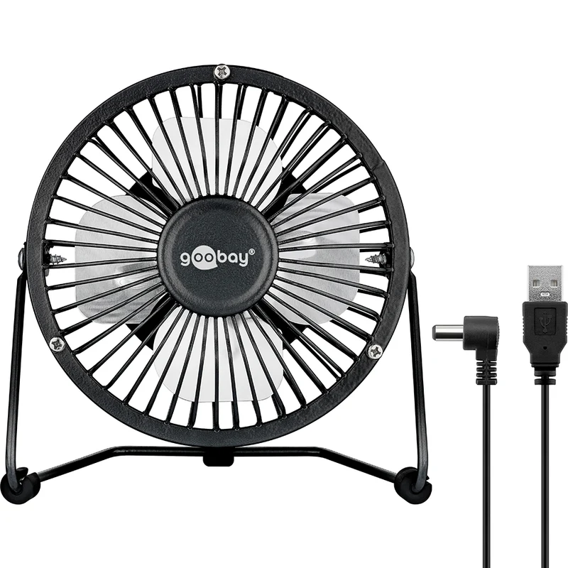 Mini ventilateur Ø13cm - rechargeable USB - Goobay