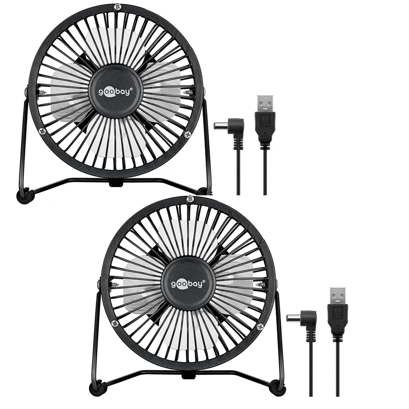 Mini ventilateur Ø13cm - rechargeable USB - Goobay