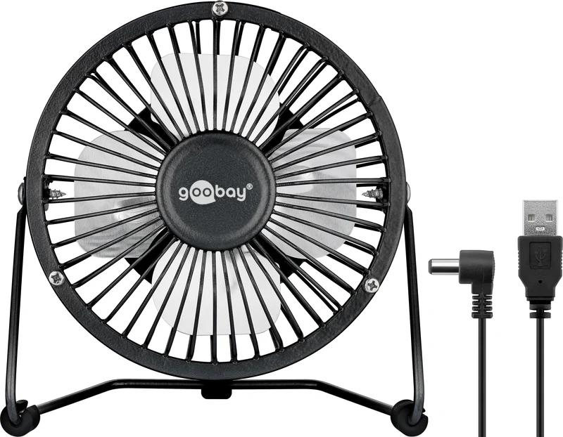 Mini ventilateur Ø13cm - rechargeable USB - Goobay