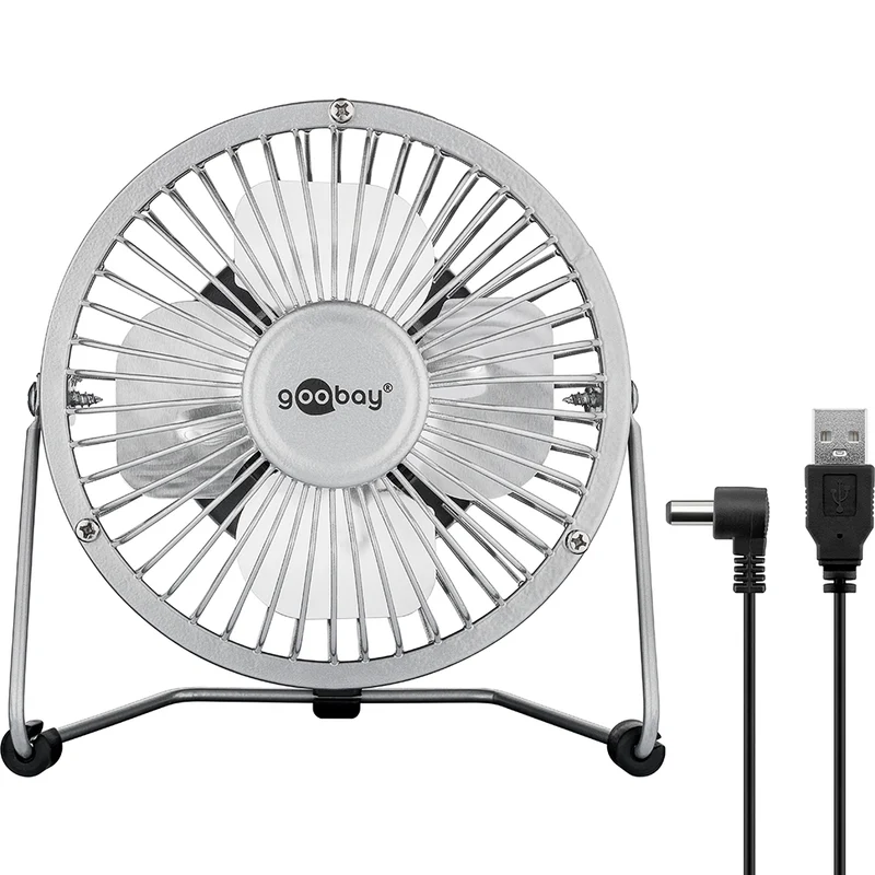 Mini ventilateur Ø13cm - rechargeable USB - Goobay