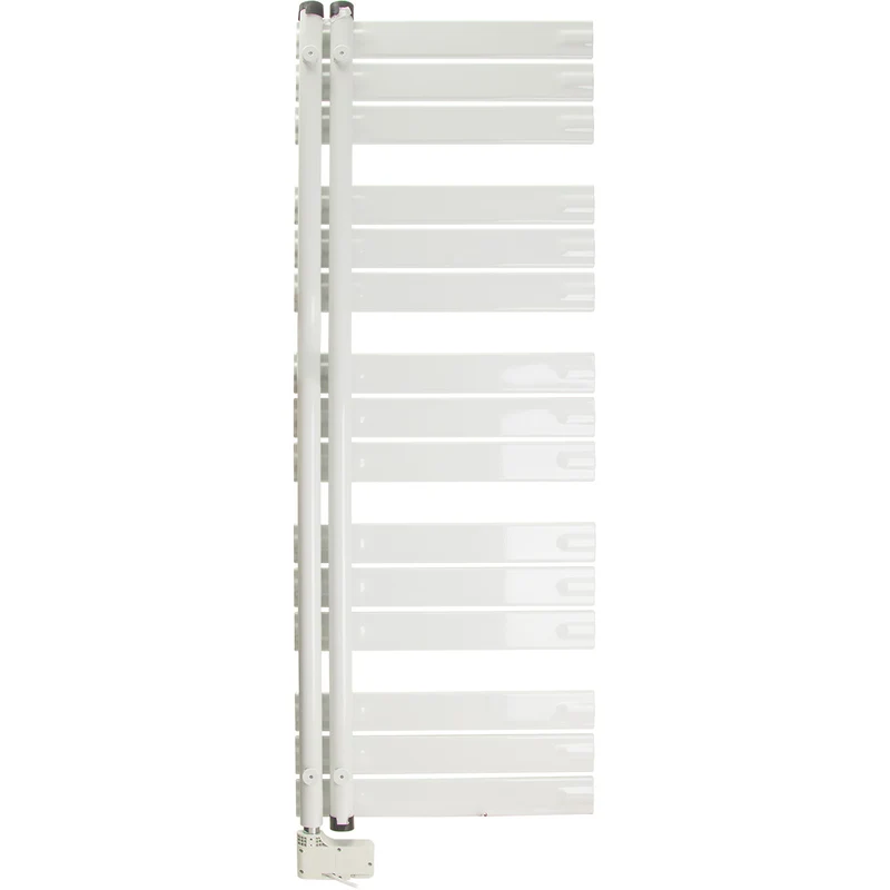 Sèche serviette aluminium - 500W - blanc - barres plates en "E" - Voltman