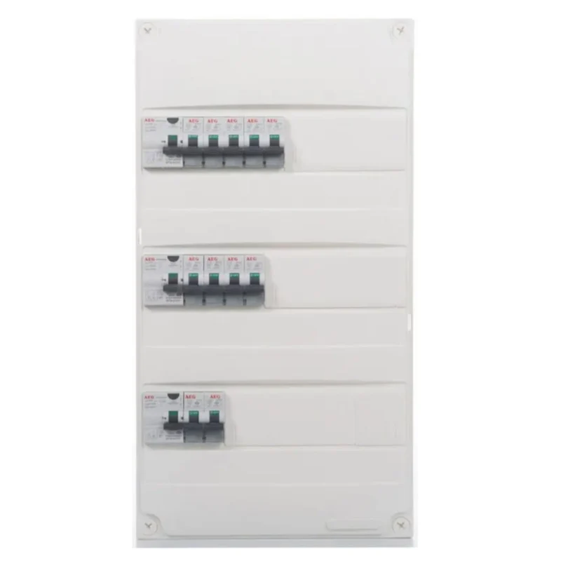 Coffret électrique monophasé pré-câblé 3 rangées 11 disjoncteurs - AEG
