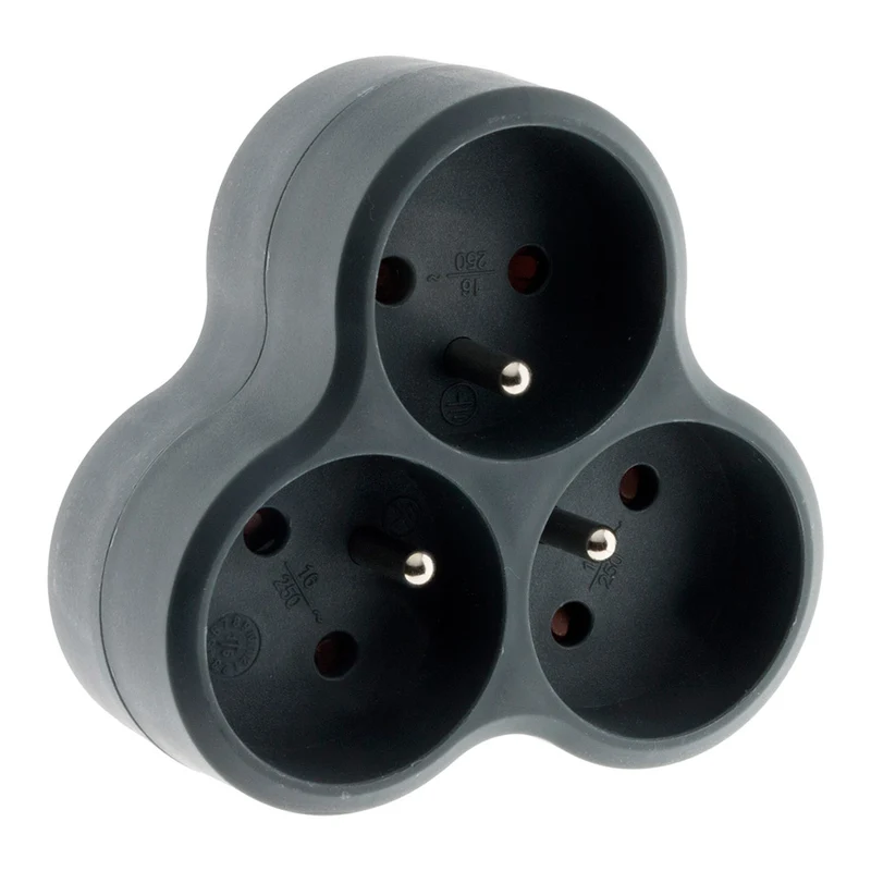 Multiprise triplite triangulaire 16A - Zenitech