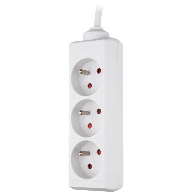 Bloc multiprise 3x16A 2P+T blanc - câble 1,5 m - Zenitech