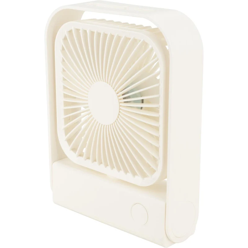 Ventilateur de table rechargeable 15 cm - blanc - Voltman