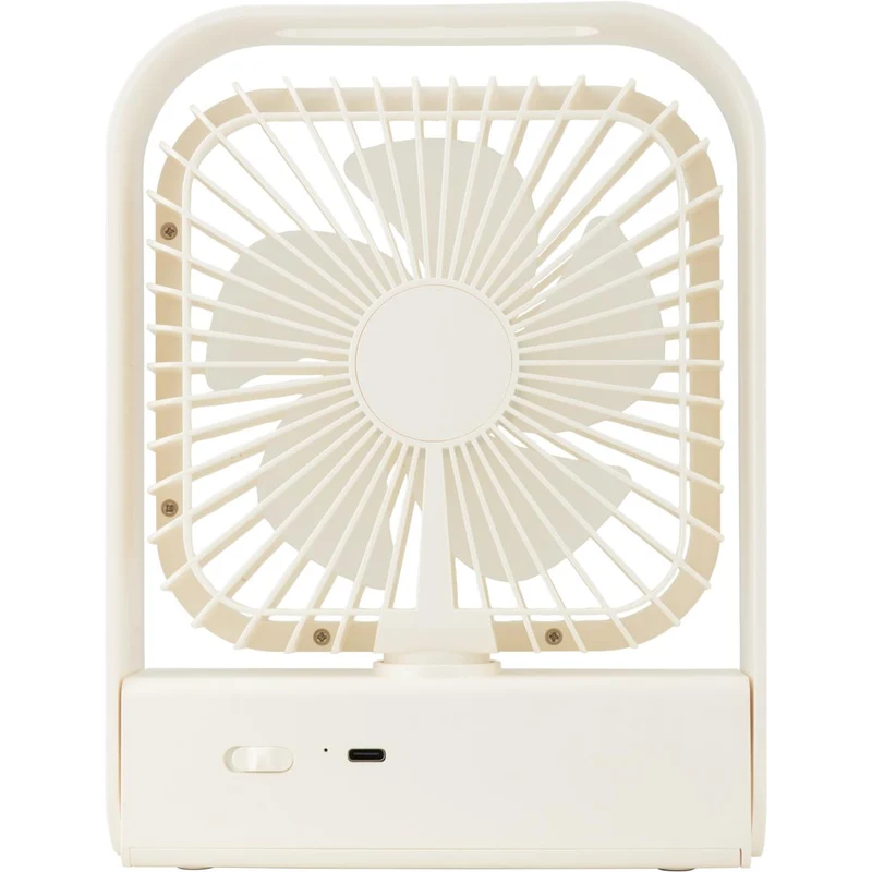 Ventilateur de table rechargeable 15 cm - blanc - Voltman