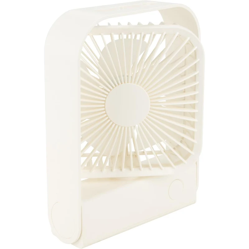 Ventilateur de table rechargeable 15 cm - blanc - Voltman