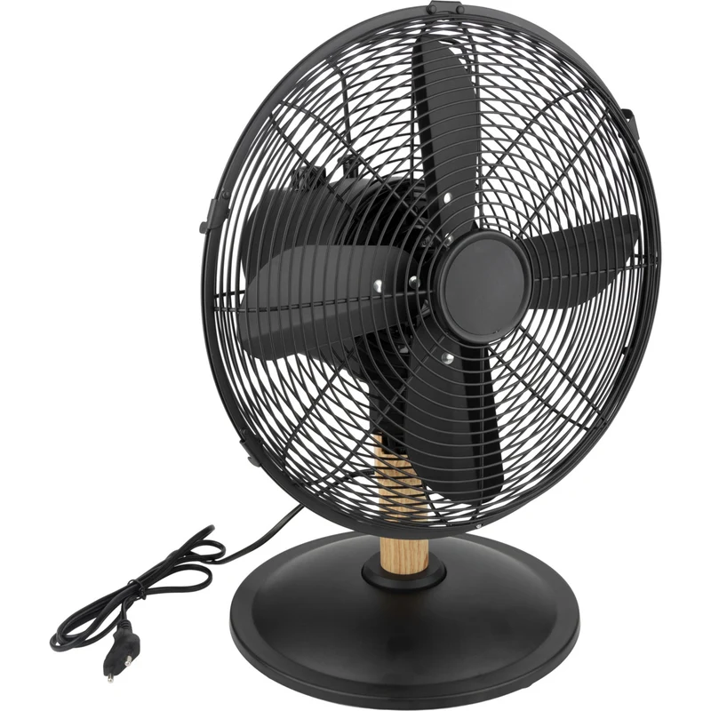 Ventilateur de table Noir Woody Ø30cm - Voltman