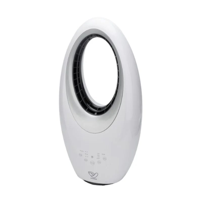 Ventilateur colonne Blanc silencieux et oscillant - 60W - Télécommande 3 vitesses - Voltman