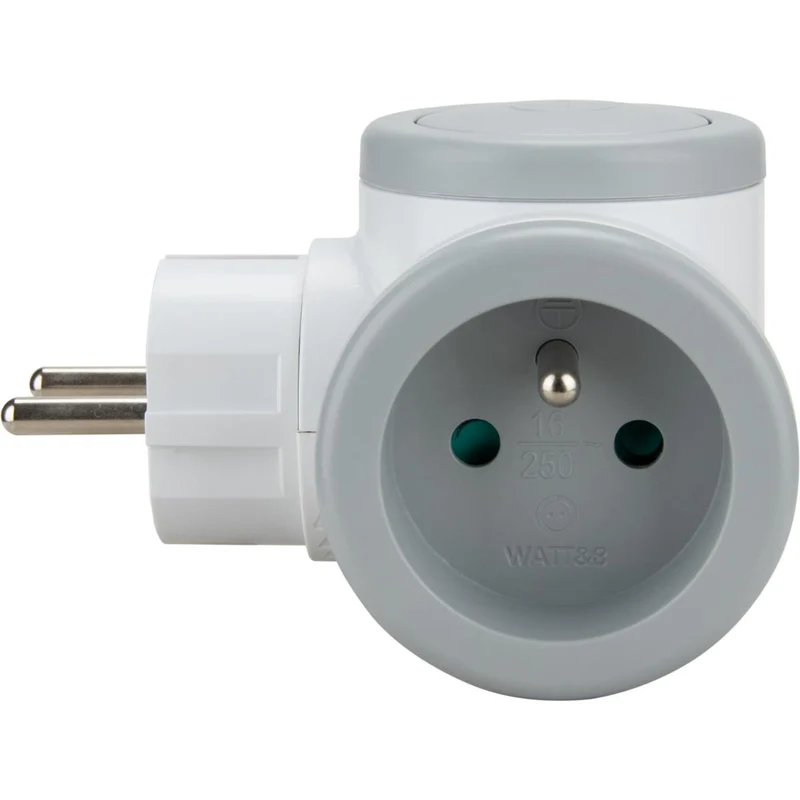Biplite rotative compacte + interrupteur 2x16A (2P+T) - Watt and Co