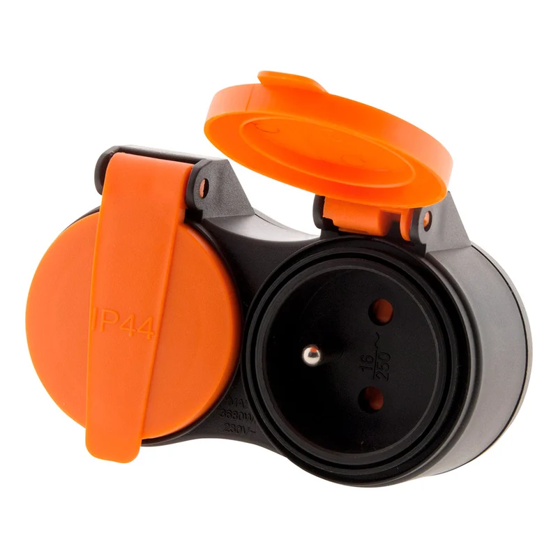 Bliplite pour extérieur étanche IP44 2P+T avec accroche - Orange - Zenitech