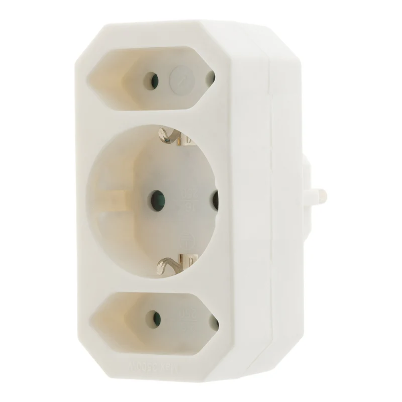 Triplite Schuko 2x2,5A + 1x16A - Blanc - Zenitech