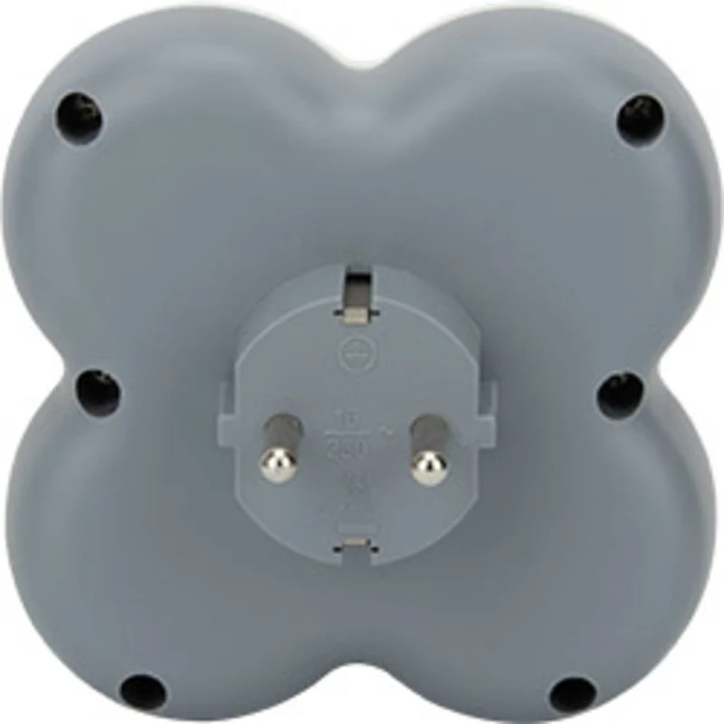 Triplite Schuko 16A + interrupteur - Blanc/Gris - Bolea - Zenitech