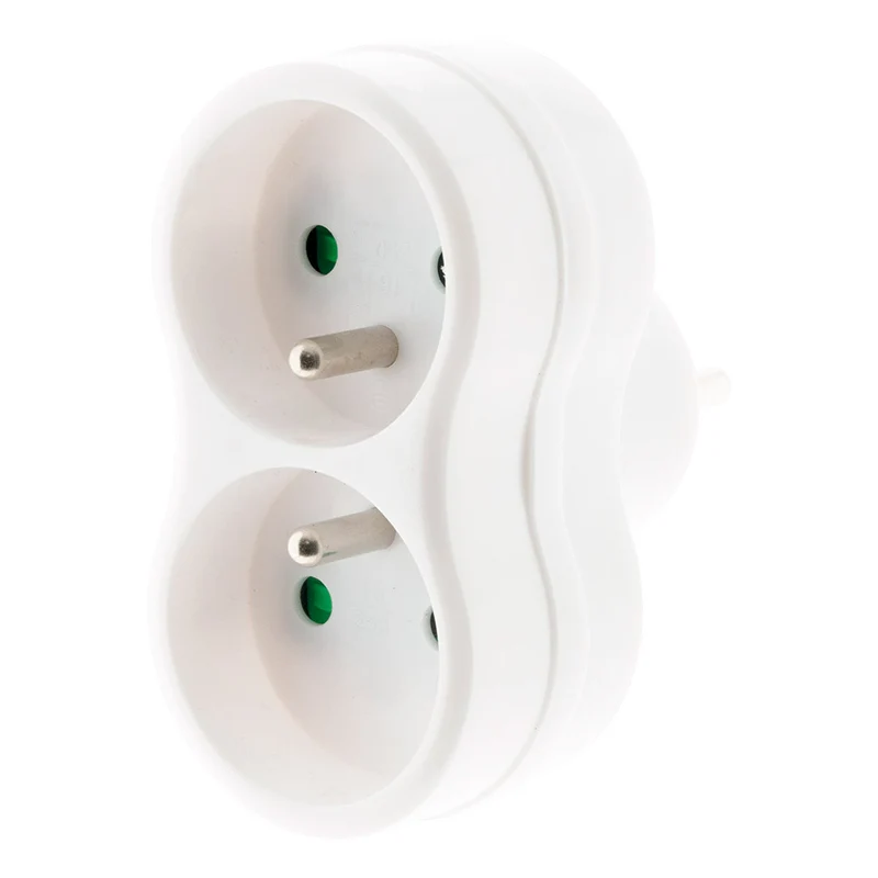 Multiprise biplite 2x16A - Blanc - Zenitech